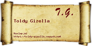 Toldy Gizella névjegykártya
