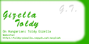 gizella toldy business card